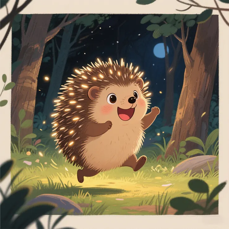 怕黑的小刺蝟學會發光