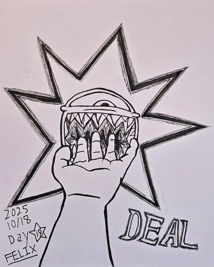 Deal(交易/協議)原創角色：噩滅星，來自超越外太空的種族，其中這隻是許願星，也是推銷員。