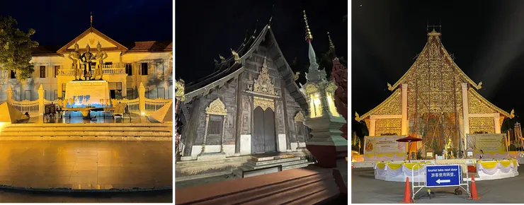 三王紀念碑、帕邢寺、柴迪隆寺。