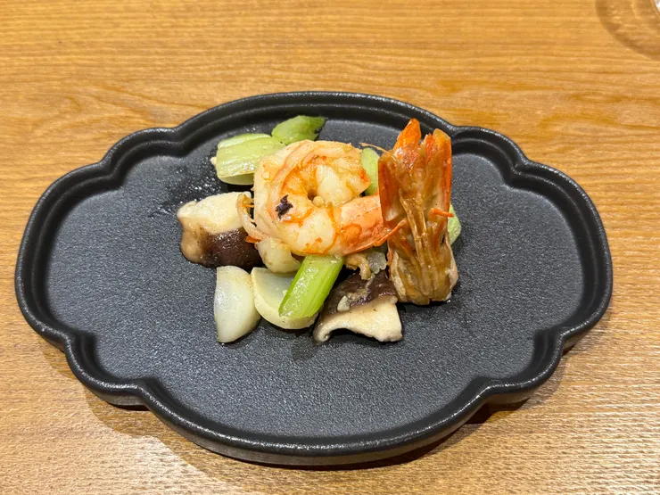 海鮮：百合清炒海大蝦