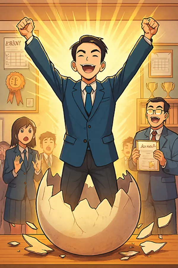 破蛋而出就很優秀，簡稱「天然優秀」~ (小昕咒語Copilot繪圖)