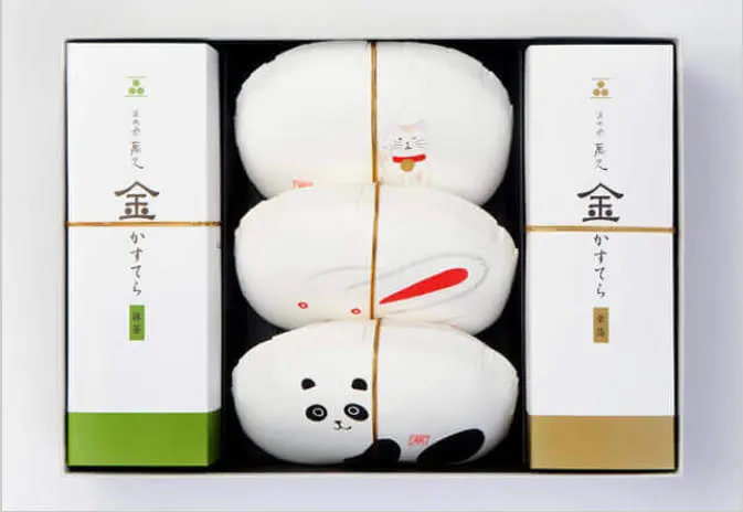 石川縣「まめや金澤萬久」長崎蛋糕+豆菓子組合