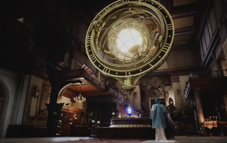 旅館裡的機械擺設散發冷冽光芒，也是荒誕世界的庇護所。