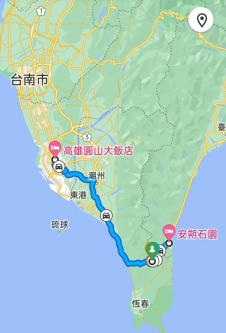 D4路徑,橫跨台灣尾巴