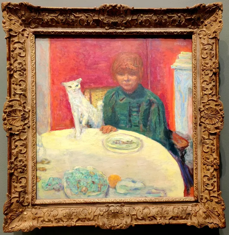 【法國後印象派畫家皮耶·波納爾（Pierre Bonnard）作品：《有貓的餐桌》（The Table with Cat）。 】