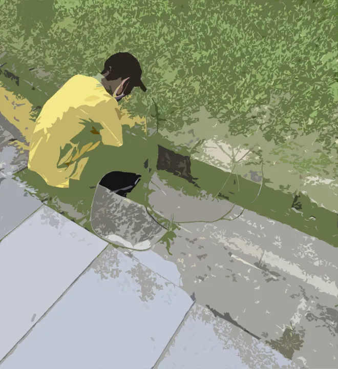 赤子之心的雄哥背影