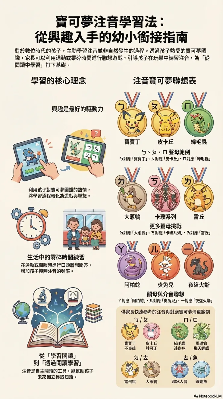 NotebookLM 製作而成,只有少數舉例寶可夢出現錯字