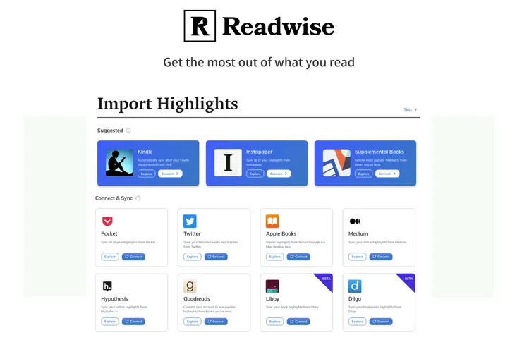 Readwise 無縫串連多元資訊渠道