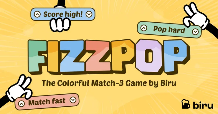 Biru 全新限時 Match-3 Web3 遊戲 FizzPop