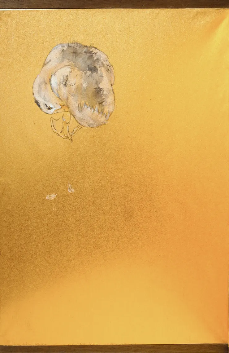 〈水邊籬下〉局部－中左屏