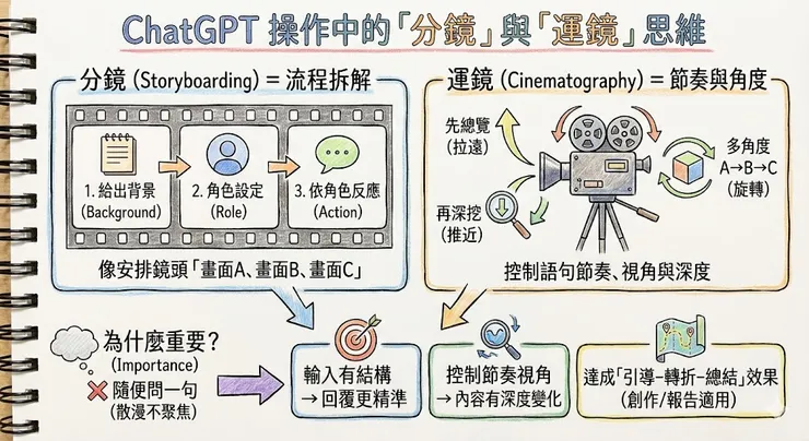為什麼在ChatGPT操作中理解「分鏡」與「運鏡」重要