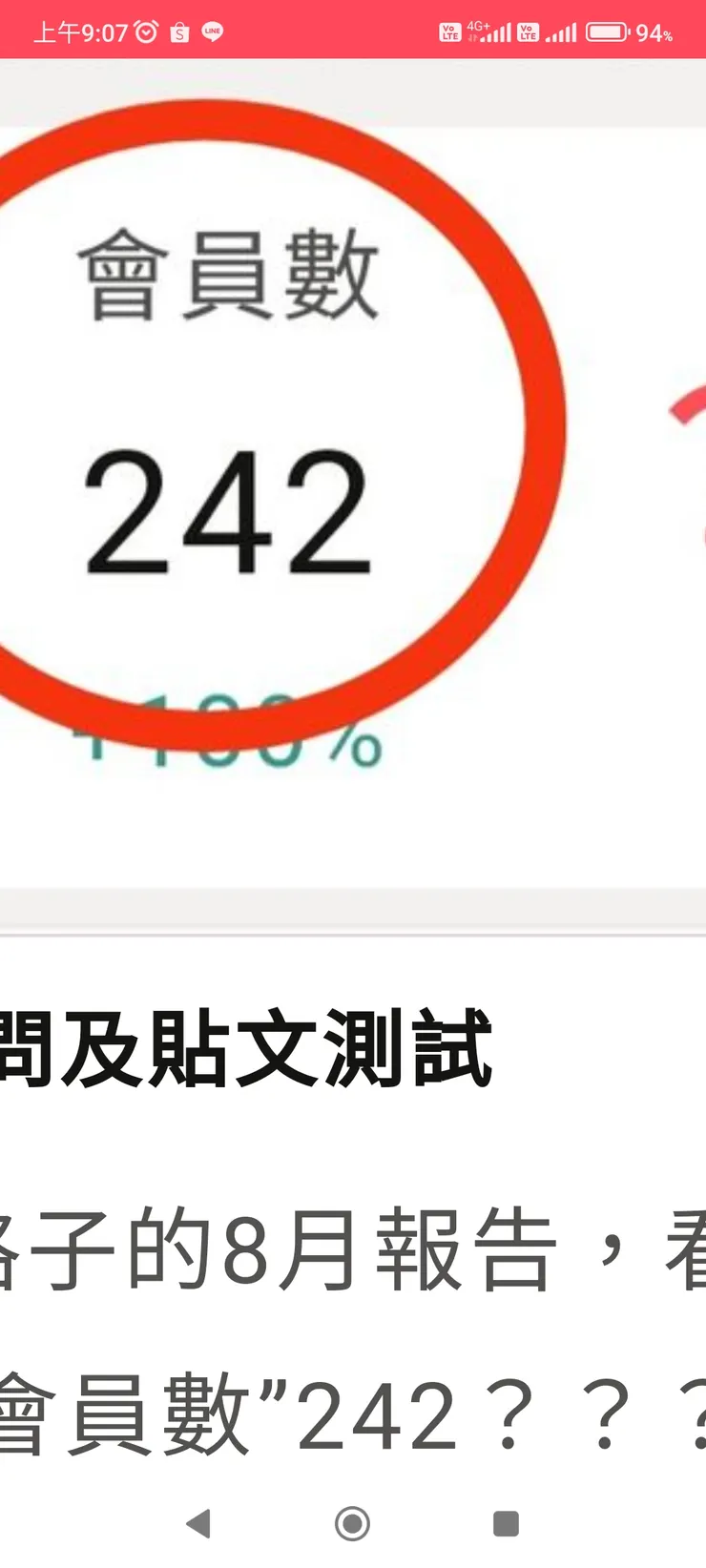 可用手滑放大的貼文