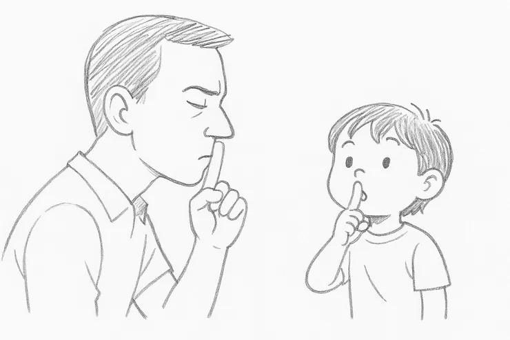 小孩可能是透過從眾跟模仿榜樣來建立認同跟歸屬感。圖片來自AI創作。