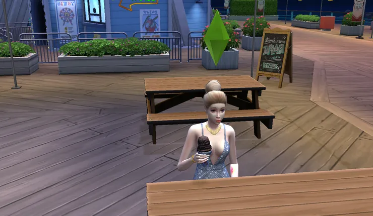 自己吃個冰淇淋~