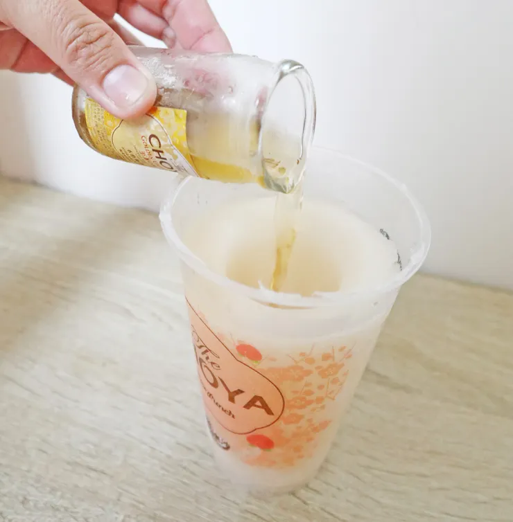  全家「CHOYA 梅子酷繽沙」。