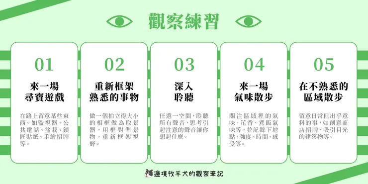 精選 10 種適合旅行使用的觀察練習-1 (邊境牧羊犬製圖)
