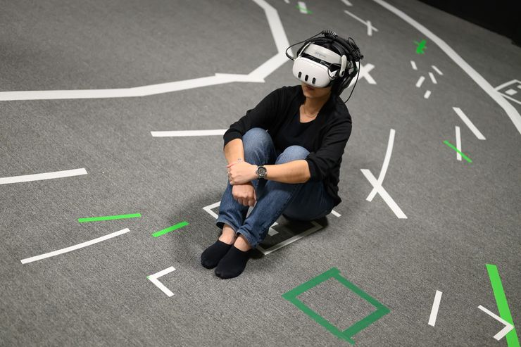 《雲在兩千米》VR 體驗。／影像提供：北師美術館（攝影：王世邦 Anpis Wang）