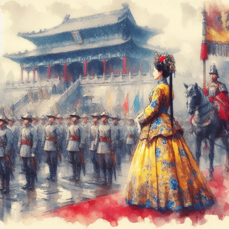 AI假想的慈禧太后閱兵