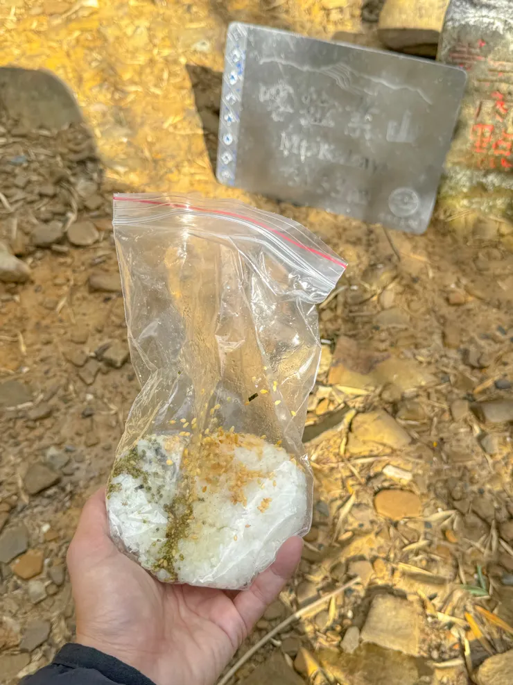 一個人的早餐簡單吃著白飯配香鬆和香油，撒點塩和芝麻！鹹香鹹香的好吃！