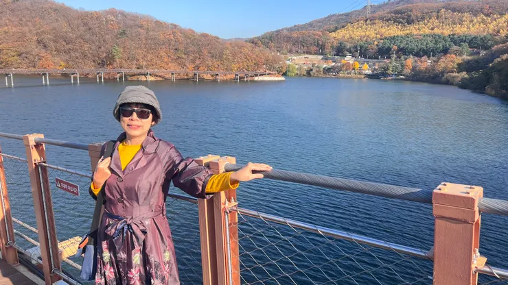 馬水湖吊橋中央