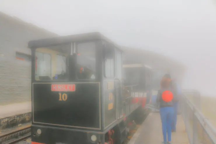 斯諾登山的山頂一景