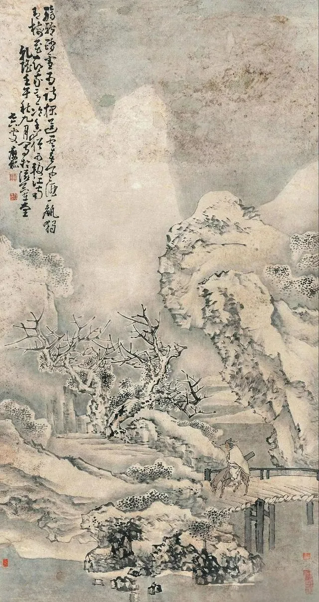 清 黃慎 踏雪尋梅圖