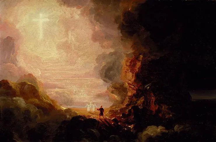 Pilgrim of the Cross at the end of his Journey, Thomas Cole, 1846 (wikiart)
