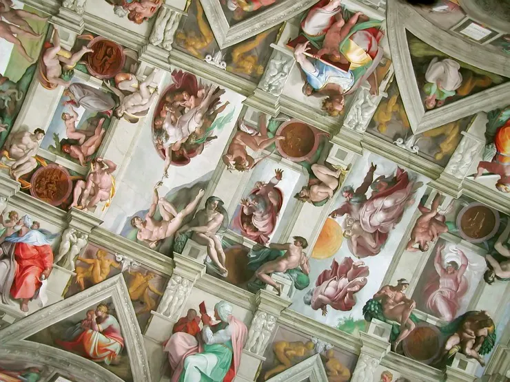 A section of the Sistine Chapel ceiling