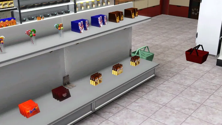 貨物擺得這麼間疏很是奇怪，正常來說都塞得滿滿的，但遊戲設計的擺位就是這樣，想再放也不行。