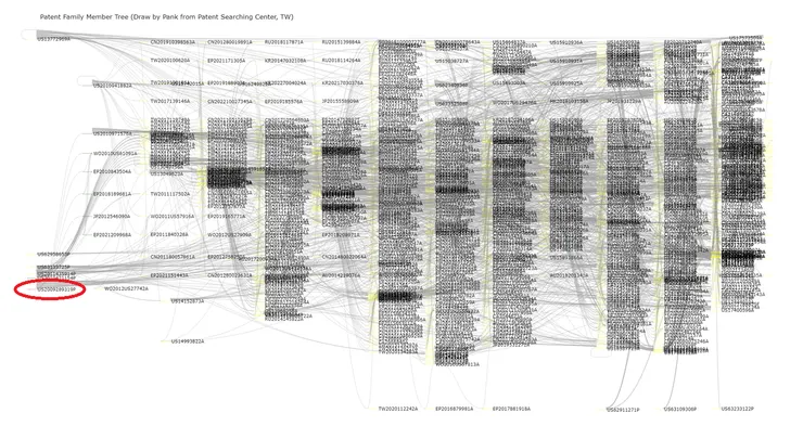 Fig.1. WO2021113854專利家族_PANK繪製
