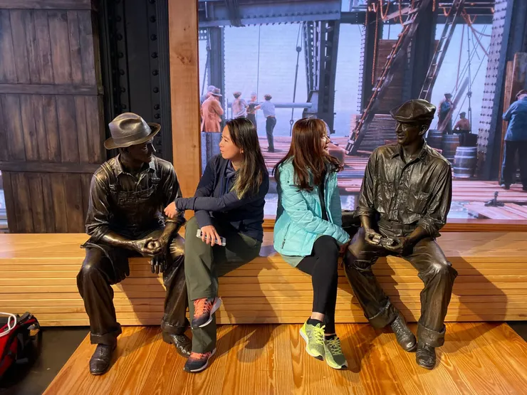 展示區設有帝國大廈建造時的相關歷史資料，讓旅客透過展示品和動畫了解到當時的建造過程