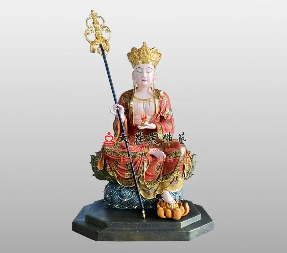 銅雕地藏菩薩彩繪佛像