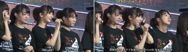 面對有明場上坐滿8000人,感動落淚的拉零和百合