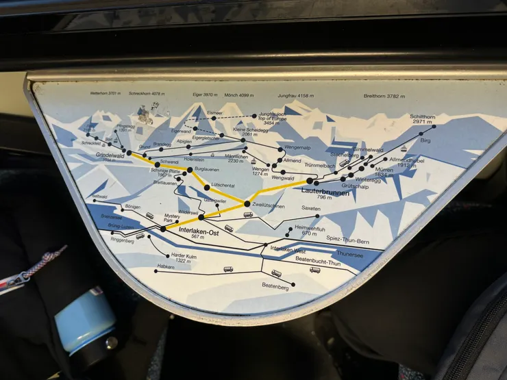 少女峰附近景點地圖