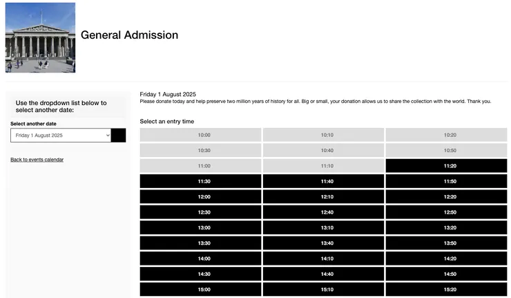預約喜歡的時段 黑色就是可以選擇的時段