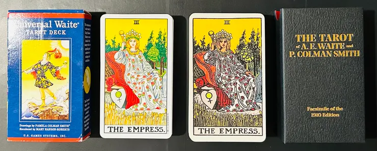 圖：偉特塔羅牌/左：1990版、右：1910版