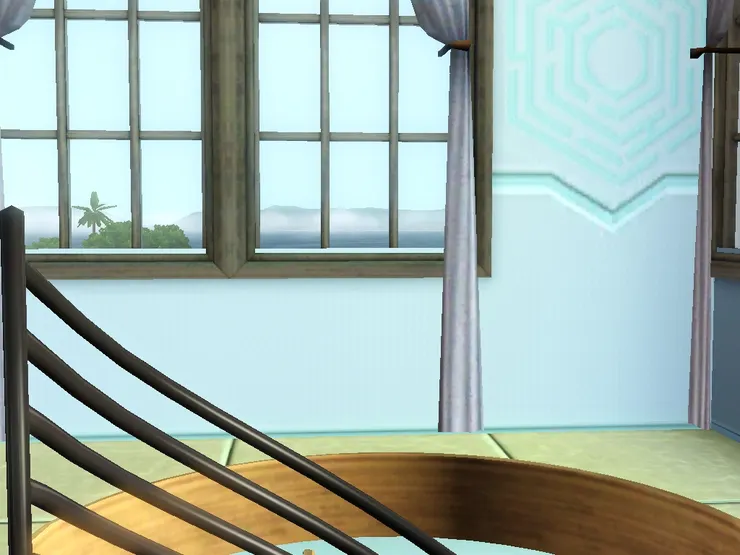 幸好有流線形的樓梯扶手。