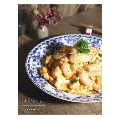 在家吃 | 蟹管肉筍絲炒蛋