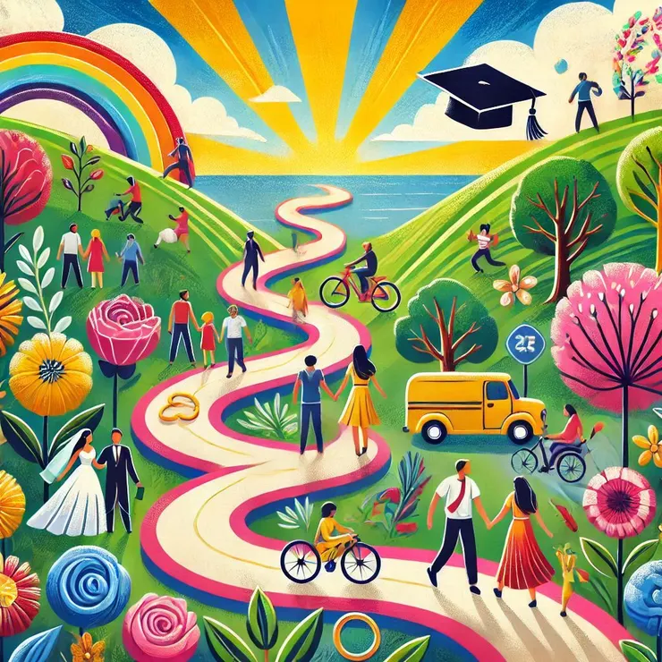 Copilot生成人生道路的圖片