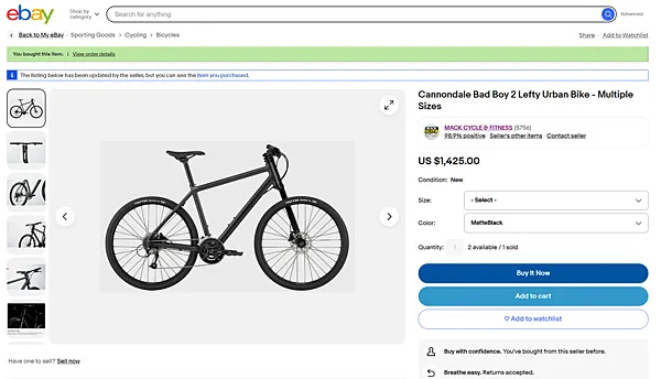 [鐵馬入手記錄] - Cannondale Bad Boy2