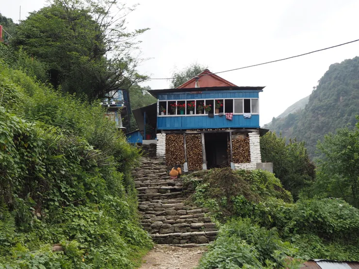 沿途的村莊小房子