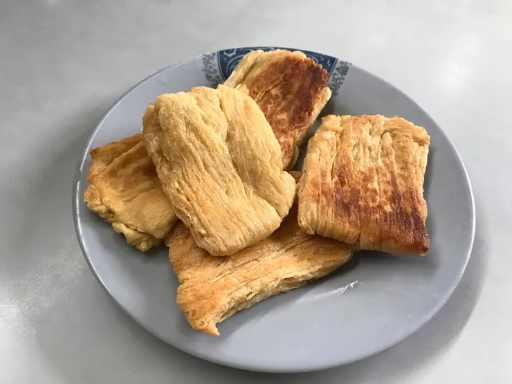  煎豆包