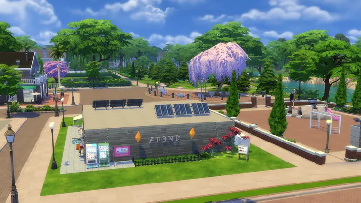 看看超市外的景觀吧。