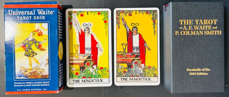 圖：偉特塔羅牌/左：1990版、右：1910版