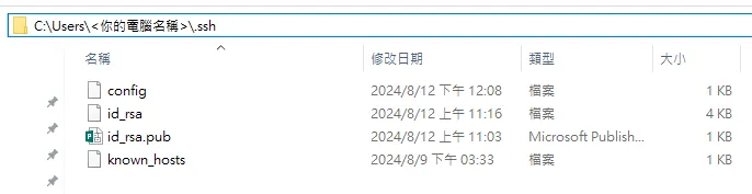 Windows SSH Key 位置
