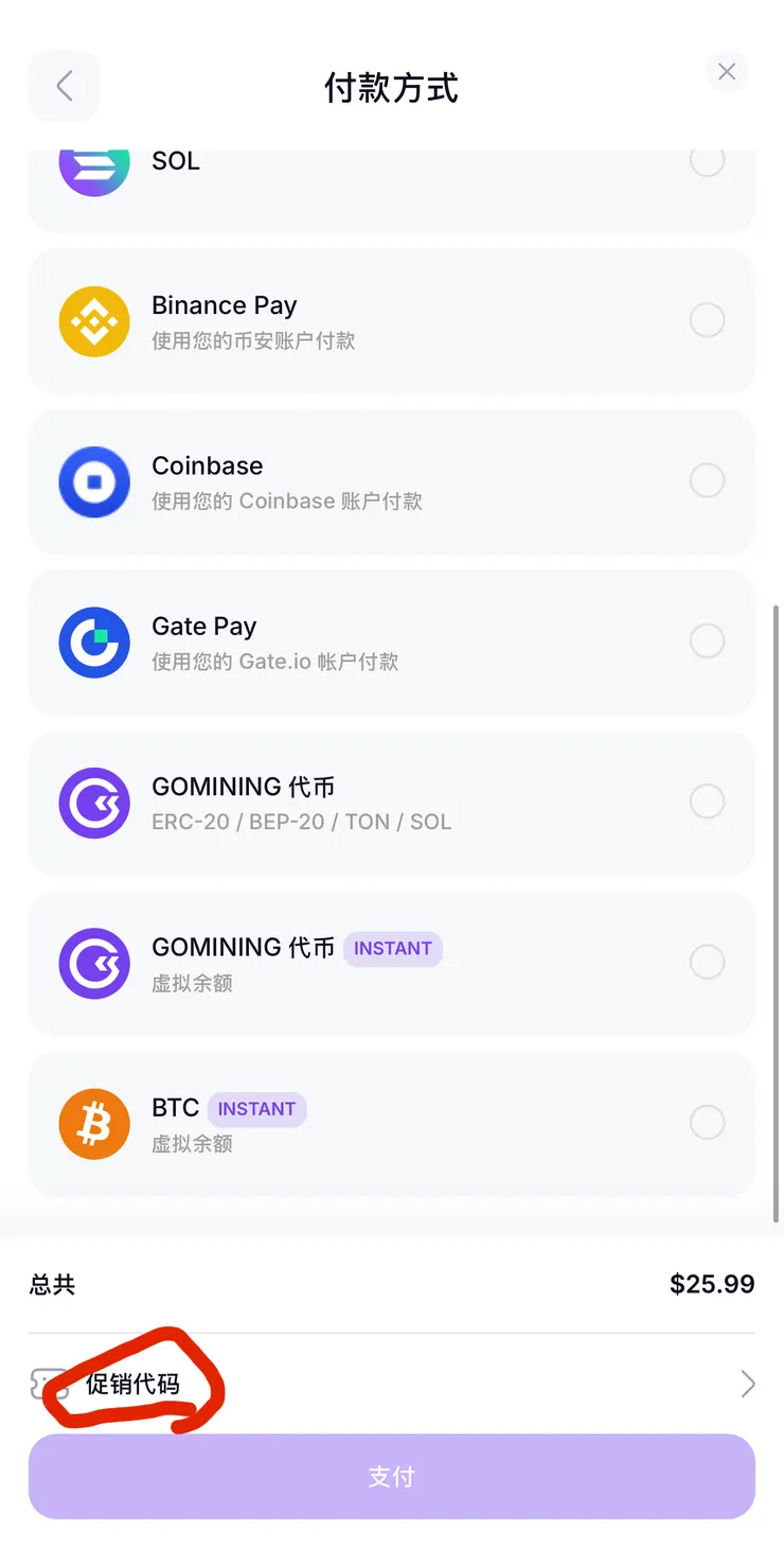 這裡輸入折扣碼會有優惠，意思就是升級成本更低了