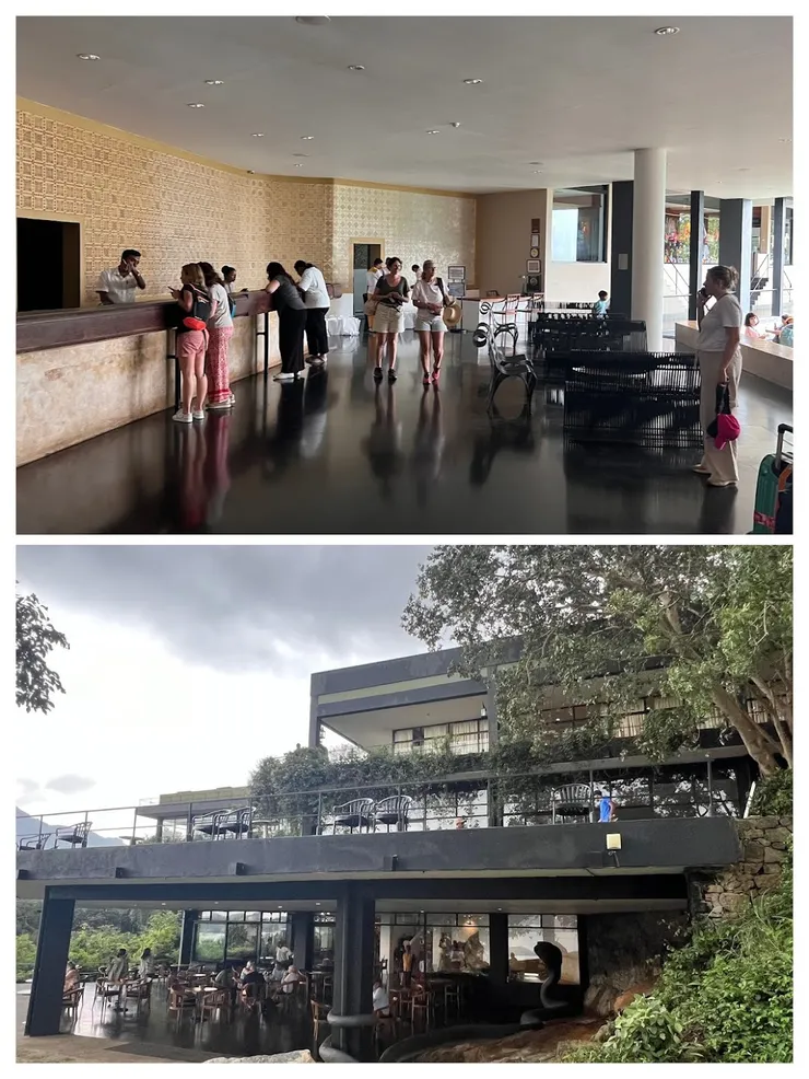 櫃檯和戶外休息區