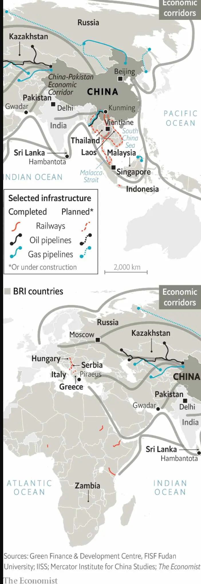 一帶一路項目在全球的分布