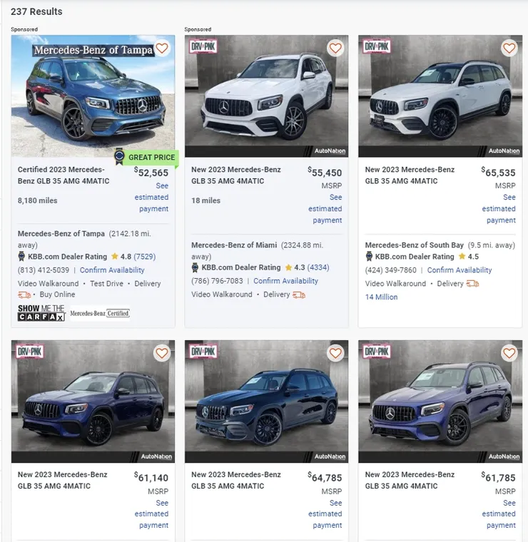 2023 BENZ GLB35價格