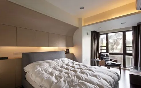 主臥壓樑可以用圓弧設計化解（照片來源：網路）